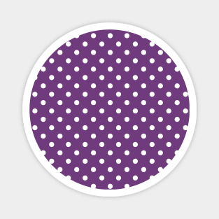 Violet and White Polka Dots Seamless Pattern 015#002 Magnet